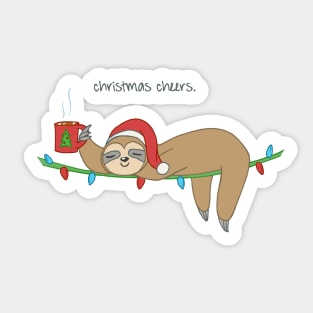 Christmas Cheer Sloth Sticker